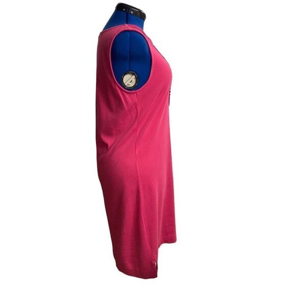 TALBOTS Women’s Pink Dress Sleeveless Crochet Bodice Size Large - Picture 3 of 8